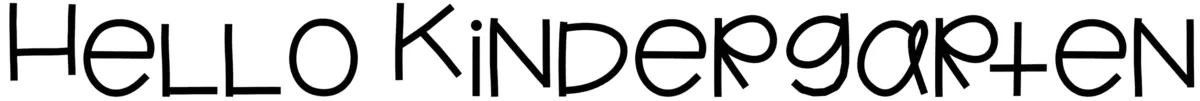 Hello Kindergarten Font 1