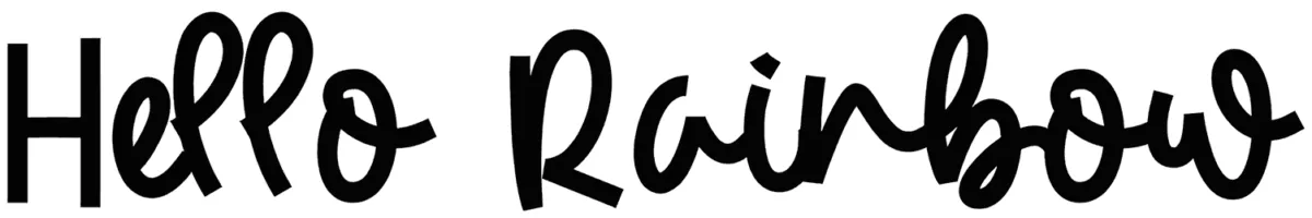 Hello Rainbow Font 1