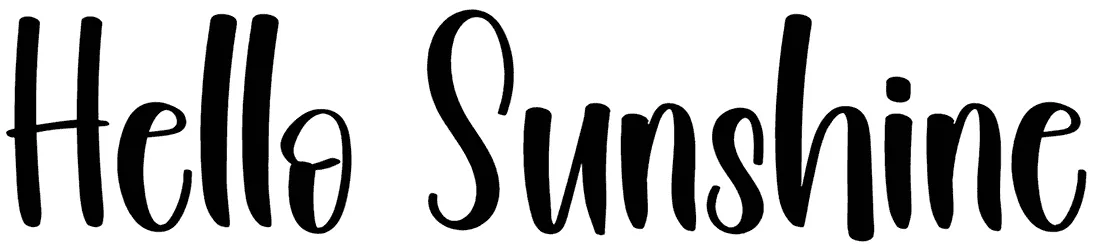 Hello Sunshine Font 1