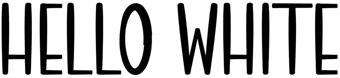 Hello White Font 1
