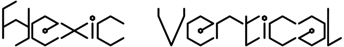 Hexic Vertical Font 1