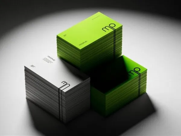 High Contrast Business Card Mockup in 2 Sights 1