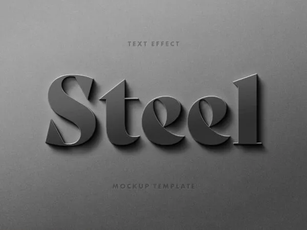 High Resolution Metal Logo Mockup Front View 1