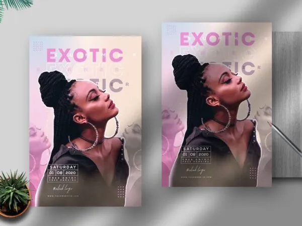 Hip Hop Modern Exotic Summer Flyer Template 1