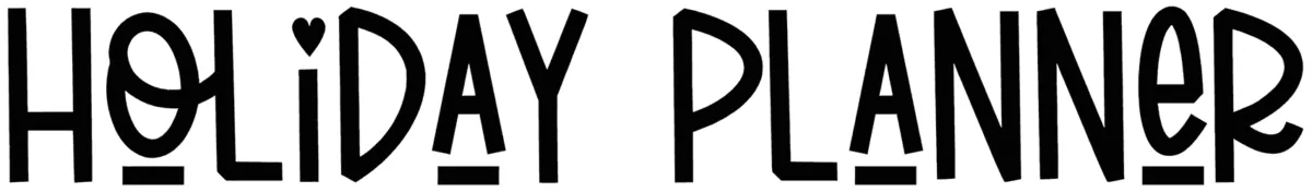 Holiday Planner Font 1