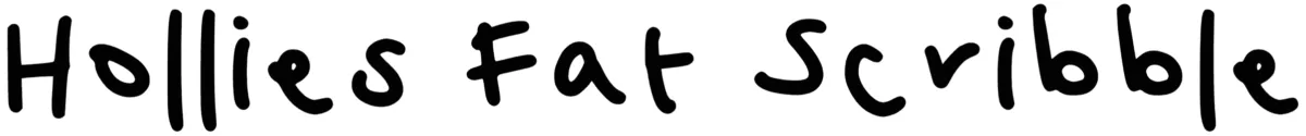 Hollies Fat Scribble Font 1