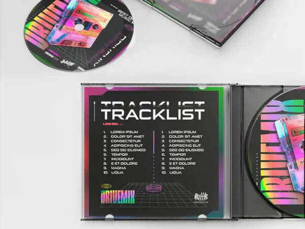 Hologram Drive Mix CD Cover Template 1