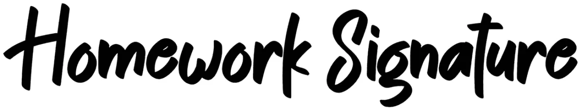 Homework Signature Font 1