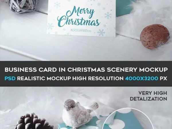 Horizontal Business Card Learning at the 34 Angle View Mockup 1