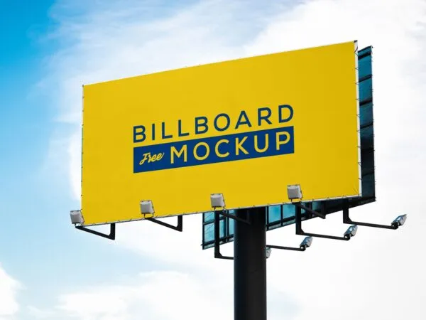 Horizontal Outdoor Advertising Billboard Mockup 1