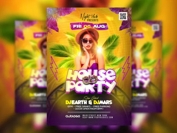 Hot Grand House Party Flyer Template 1