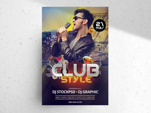 Hot Urban Club Flyer Template 1