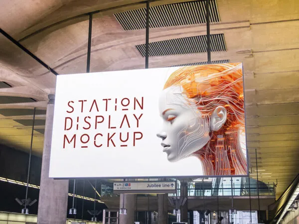 Huge Station Billboard Mockup 1