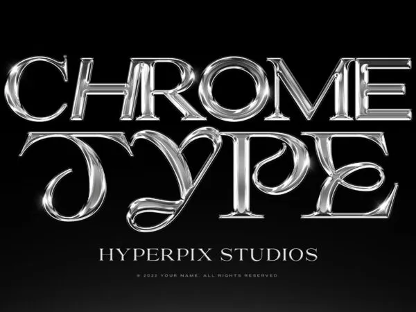 Hyperpix Chrome Text Effect 1