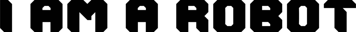 I Am A Robot Font 1