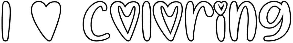 I Heart Coloring Font 1