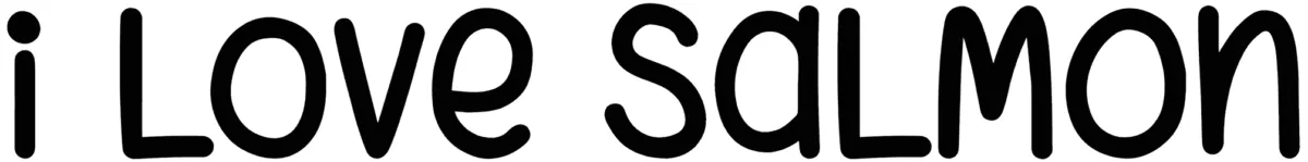 I Love Salmon Font 1