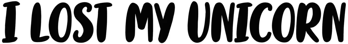 I lost my Unicorn Font 1