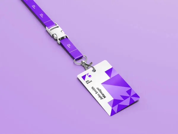 ID Card Holder Laid on the Surface in Perspective Mockup 1