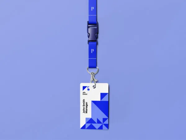 ID Card with its Holder Top View Mockup 1