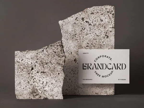 Identity Corporate Branding Card Mockup in Front Sight 1