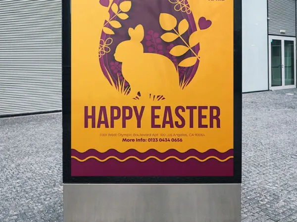 Illustrated Happy Easter Poster Template 1