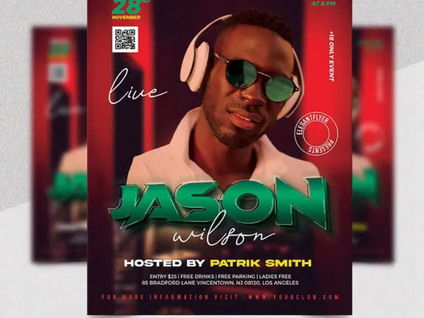 Illustrative DJ Flyer Template 1