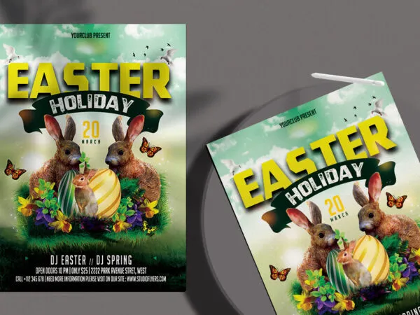 Illustrative Easter Flyer Template 1