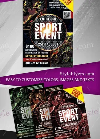 Illustrative Sport Event Flyer Template 1