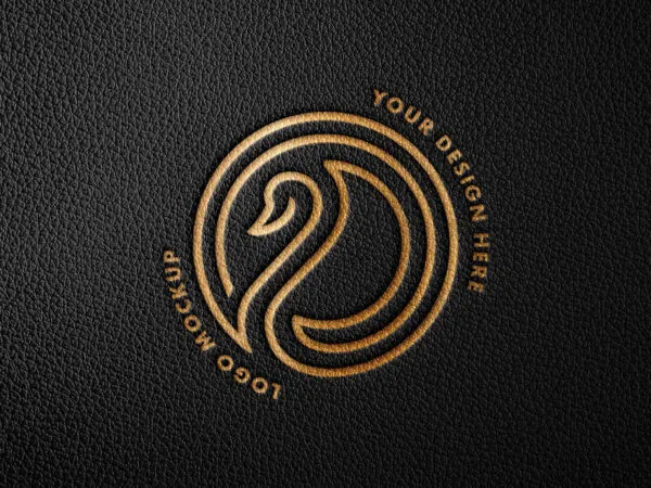 Imprinted Leather Logo Mockup 1