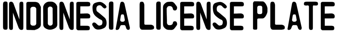 Indonesia License Plate Font 1