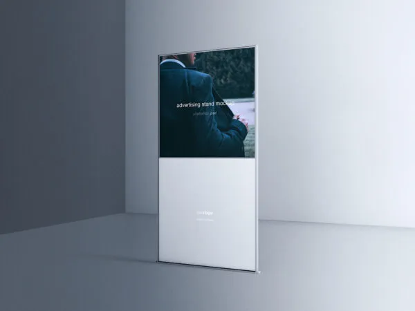 Indoor Advertising Stand Mockup with Image 1
