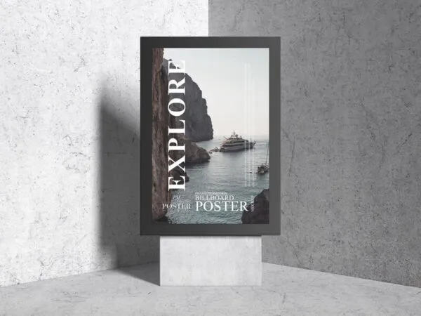 Indoor Billboard Poster Mockup 1