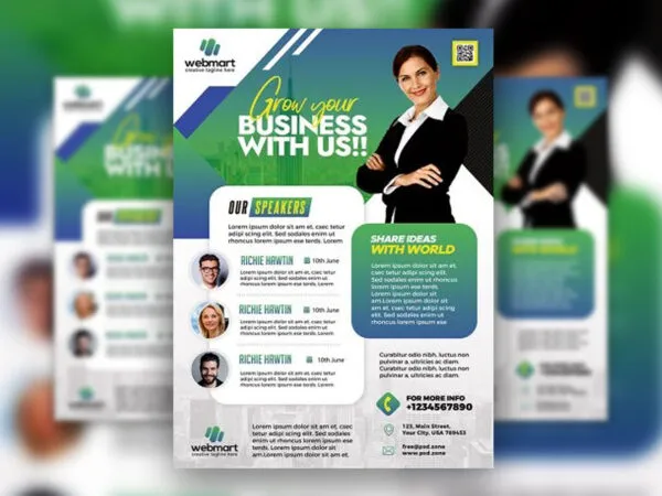 Infographic Business Conference Promotion Flyer Template 1