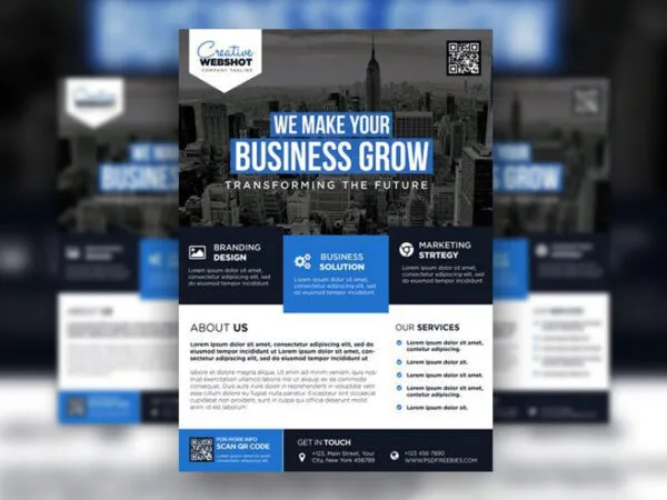 Infographic Corporate Advertising Flyer Template 1