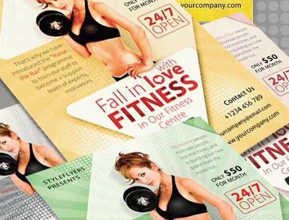 Infographic Fitness Club Flyer Template 1