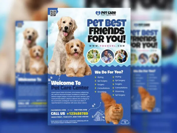 Infographic Pet Shop Flyer Template 1