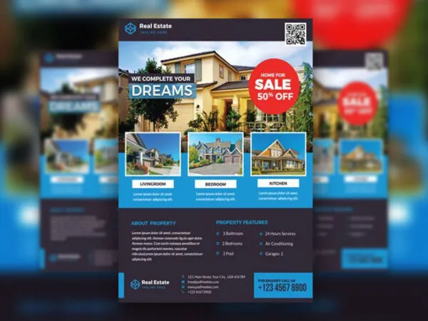 Infographic Real Estate Flyer Template 1