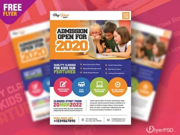 Infographic School Education Flyer Template 1