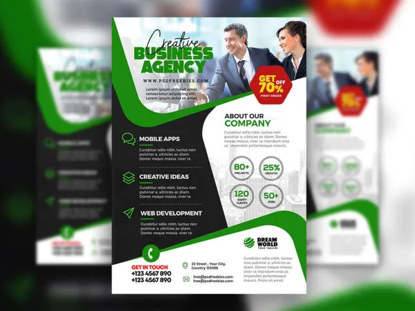 Infographic Urban Professional Marketing Company Flyer Template 1
