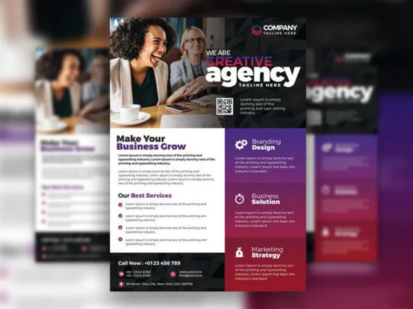 Infographic and Corporate Business Advertisement Flyer Templates 1