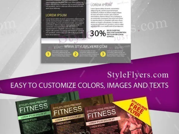 Infographic and Fitness Flyer Template 1