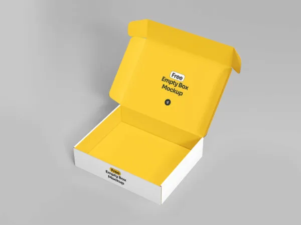Inside View of an Open Box Mockup 1