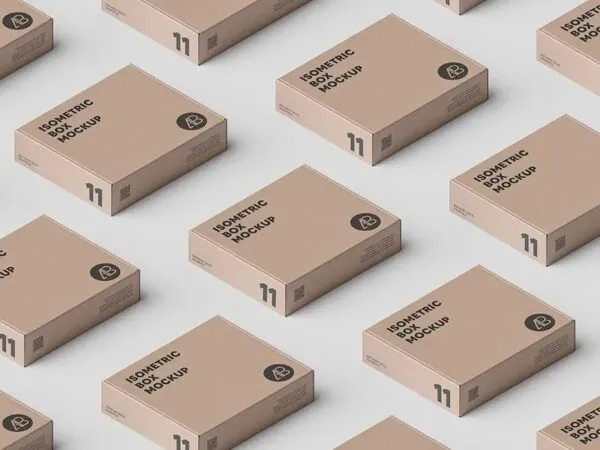 Isometric Box Mockup 1