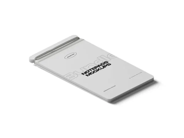 Isometric Closed Notepad with a Rope Mockup 1