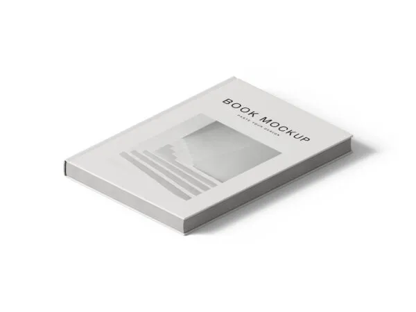 Isometric Hardcover Book Mockup on the Floor 1