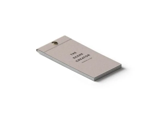 Isometric Notepad on a Simple Surface Mockup 1