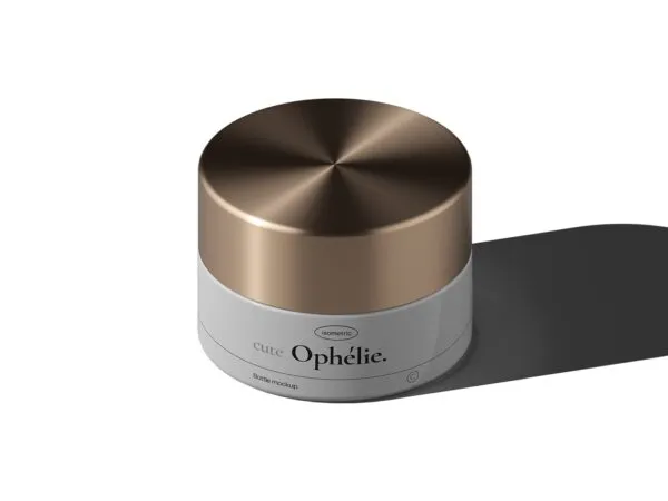 Isometric Round Jar with Lid Mockup 1