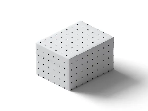 Isometric Spotty Box Packaging Mockup 1