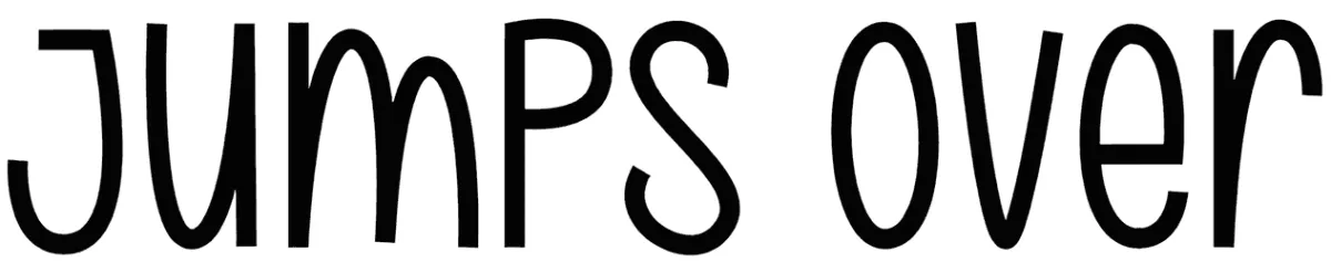 Jumps Over Font 1